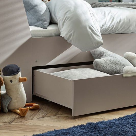 Cyclone Wooden Daybed With Drawers In Taupe