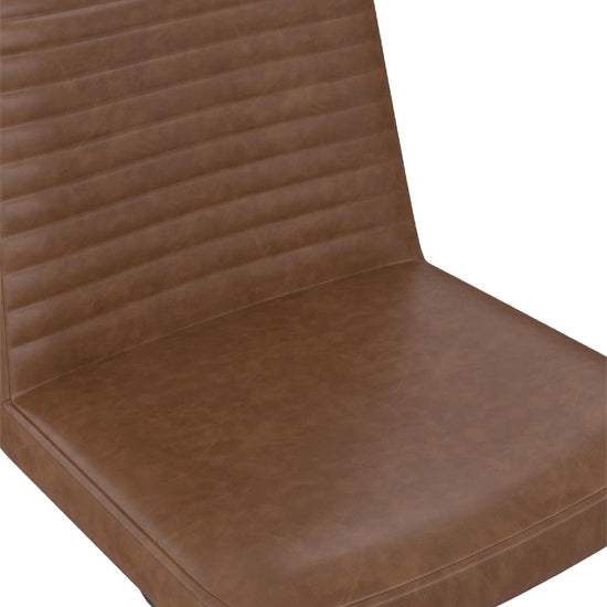 Corey Swivel Faux Leather Home And Office Chair In Camel