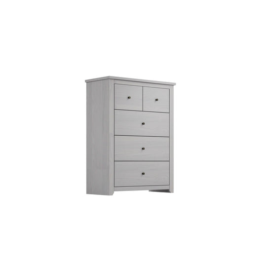 Havana Wooden Chest Of 5 Drawers In Grey