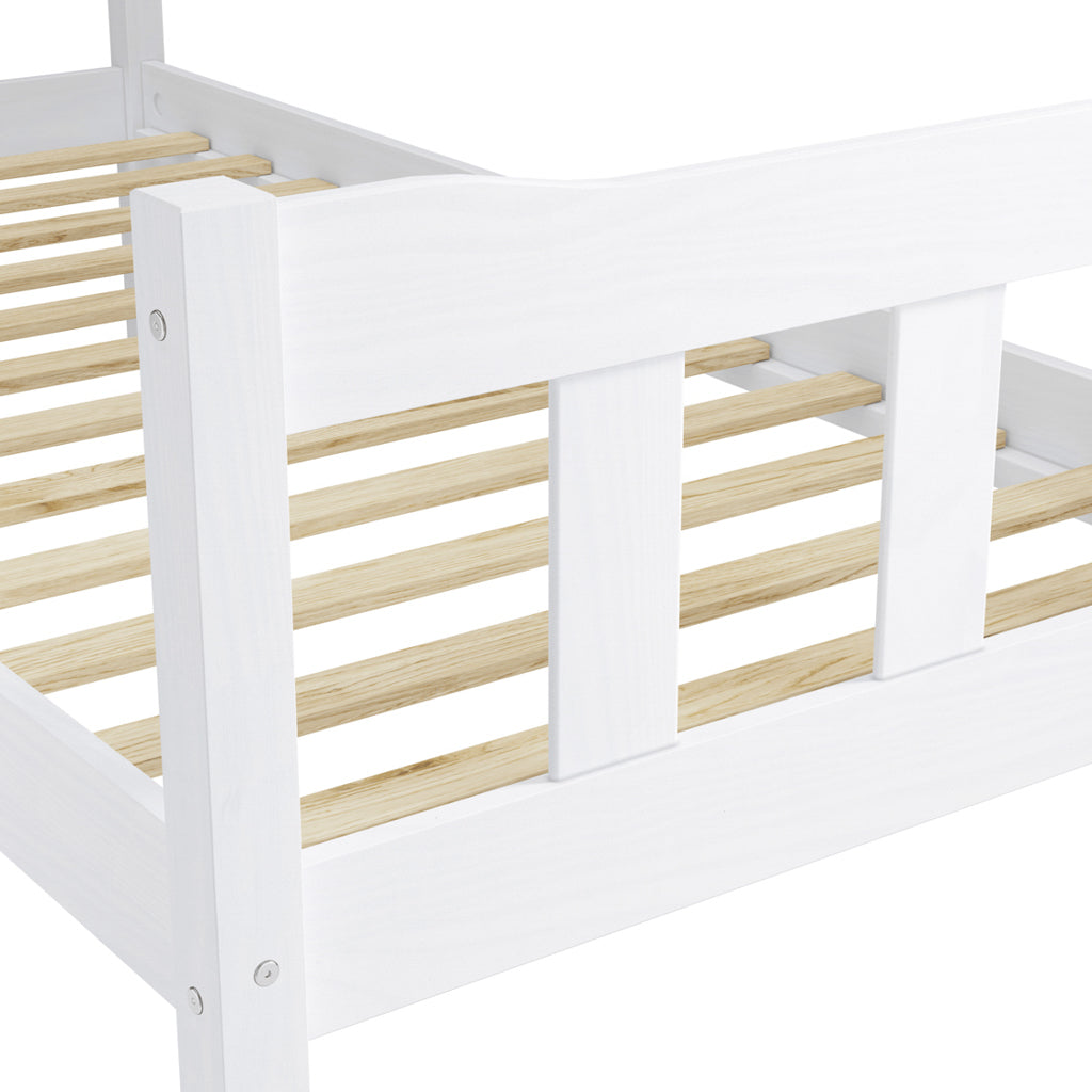 Havana Wooden Single Bed In White