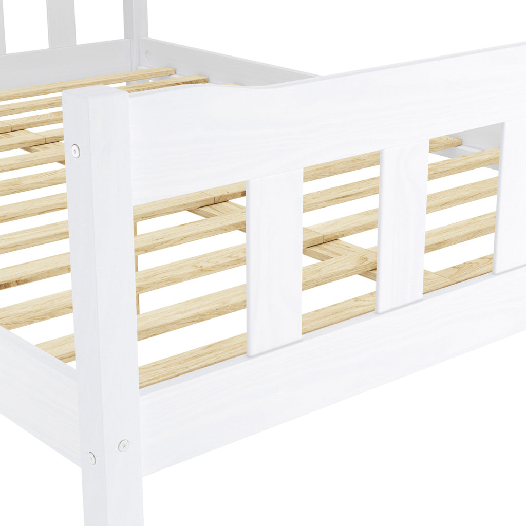 Havana Wooden Double Bed In White