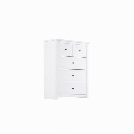 Havana Wooden Chest Of 5 Drawers In White