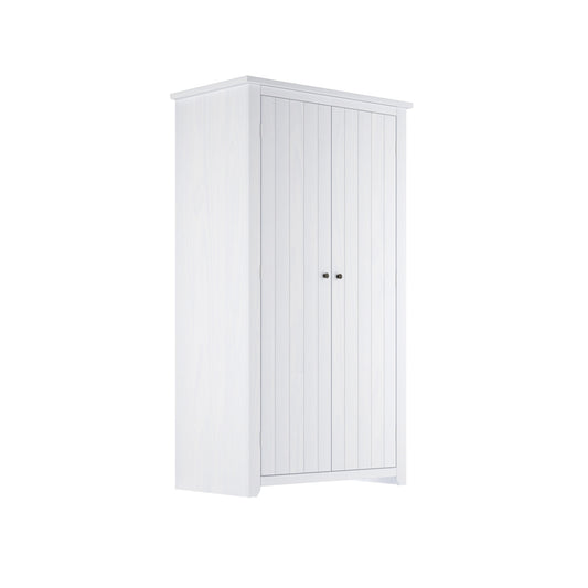 Havana Wooden Wardrobe With 2 Doors In White