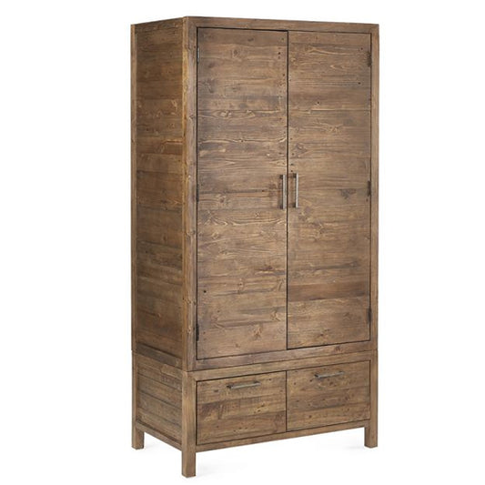 Heritage Wooden Wardrobe With 2 Doors 1 Drawer In Reclaimed Pine