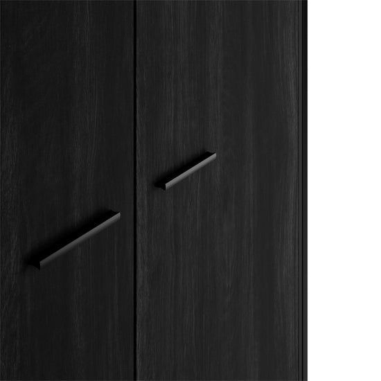 Hoxton Wooden Wardrobe With 2 Doors In Black