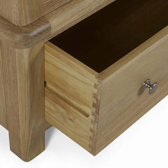Memphis Wooden Wardrobe With 2 Doors 1 Drawer In Limed Oak