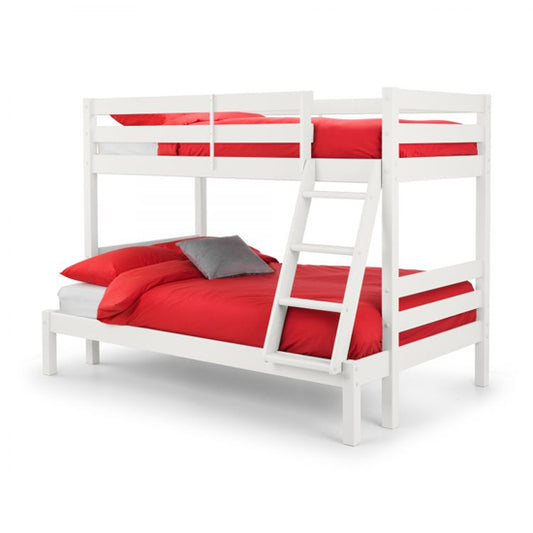 Merlin Wooden Triple Sleeper Bunk Bed In Surf White