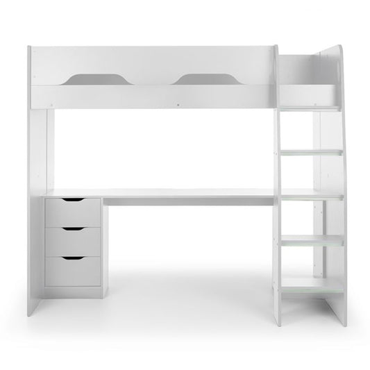 Mercury Wooden PC Gaming Highsleeper Bunk Bed In White