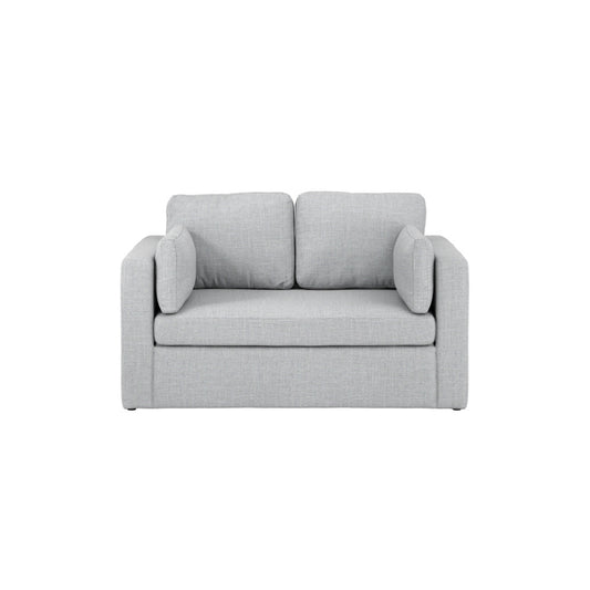 Newport Linen Blend Fabric 2 Seater Sofa In Light Grey