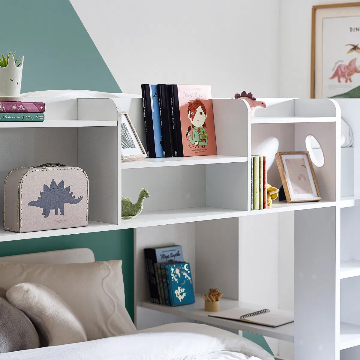 Owen Midsleeper Bunk Bed With Underbed In White
