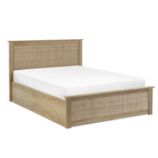 Padstow Wooden Ottoman King Size Bed In Oak