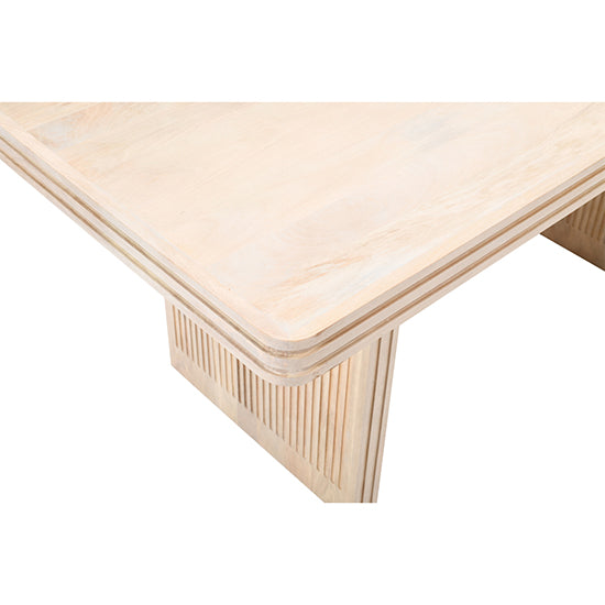 Hudson Carved Mango Wood Dining Table IN Natural Oak