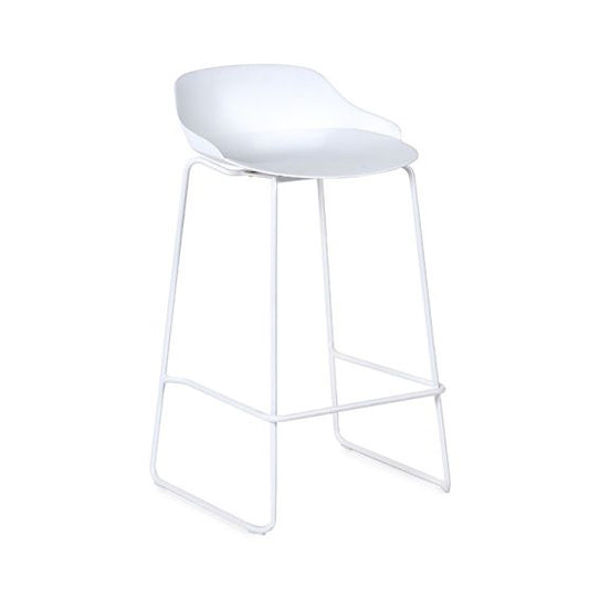 Rocco Plastic Bar Stool In White