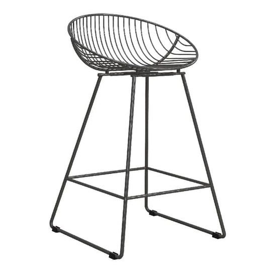 Ellis Metal Bar Chair In Grey