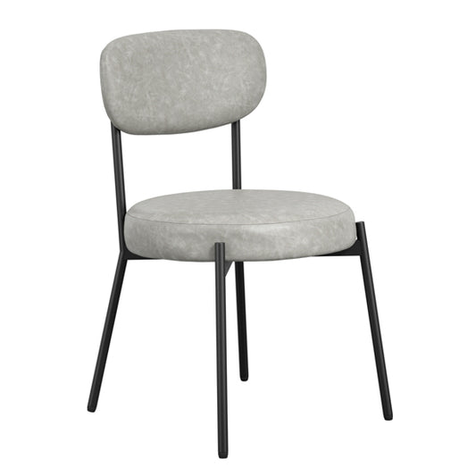 Smith Faux Leather Dining Chair In Graphite