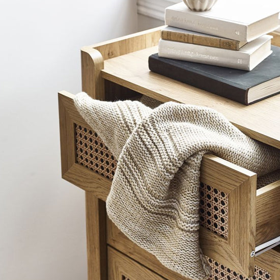 Sydney Wooden Chest Of 6 Drawers Wide In Oak