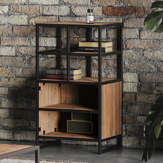 Ooki Wooden Modular Open Bookcase With Shelves In Oak