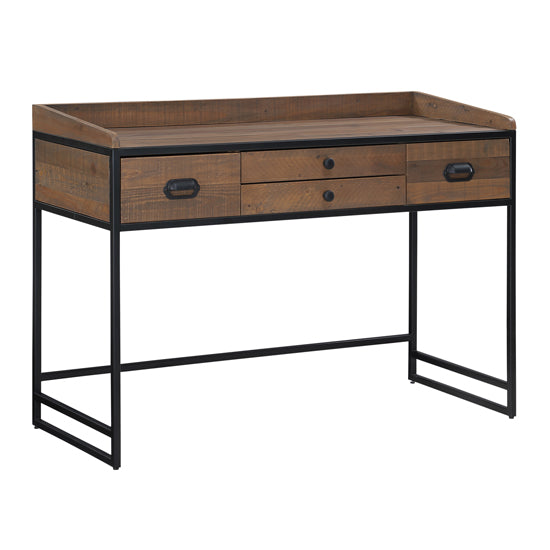 Ooki Wooden Laptop Desk With 4 Drawers In Oak