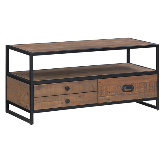 Ooki Wooden TV Stand With 3 Drawers In Oak