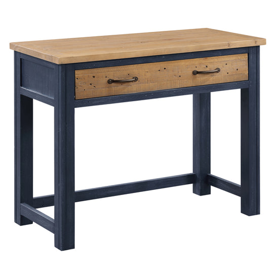 Splash Wooden Hidden Laptop Desk In Oak And Blue