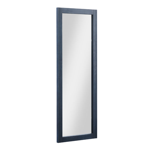Splash Extra Long Wall Mirror In Blue Wooden Frame