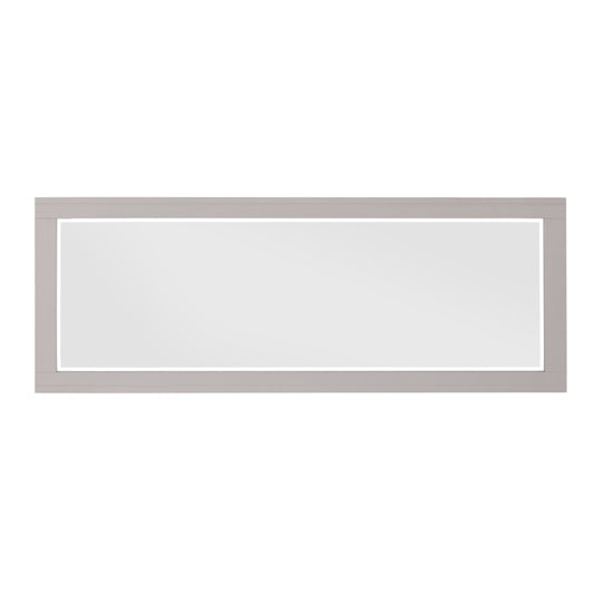 GreyStone Extra Long Wall Mirror In Grey Wooden Frame