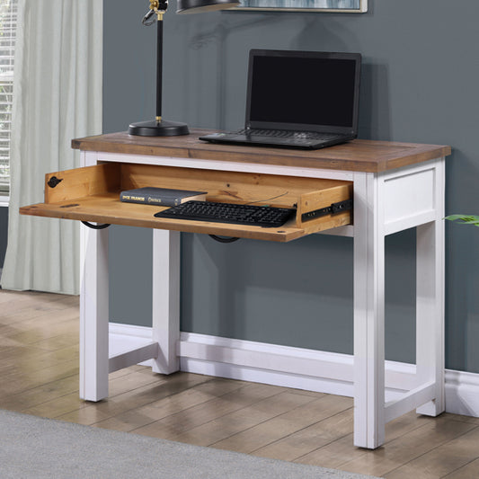 Splash Wooden Hidden Laptop Desk In Oak And White