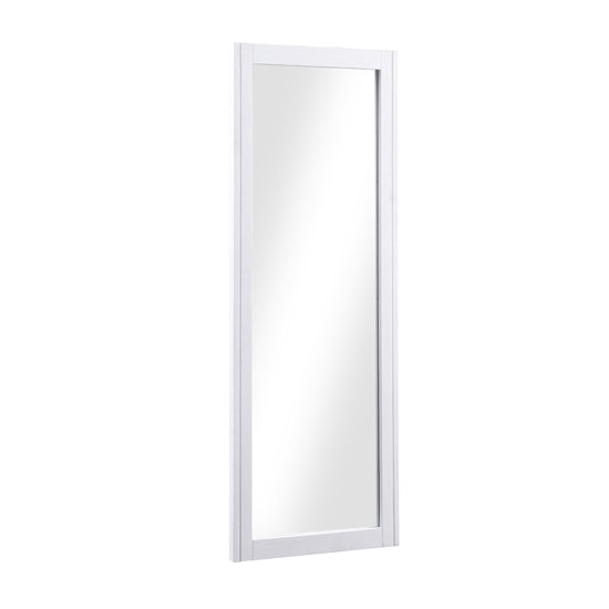 Splash Extra Long Wall Mirror In White Wooden Frame
