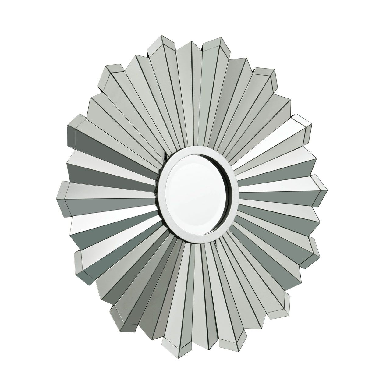 Flared Flare Wall Bedroom Mirror In Silver