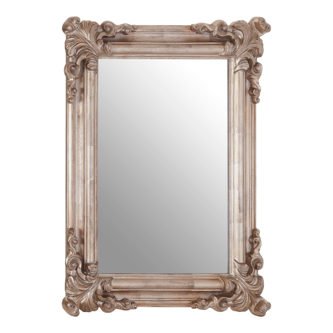 Georgia Symmetry Wall Bedroom Mirror In Silver