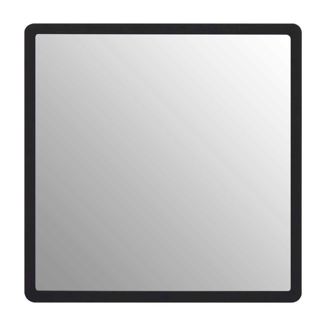 Seino Small Wall Bedroom Mirror With Gold Edge In Black