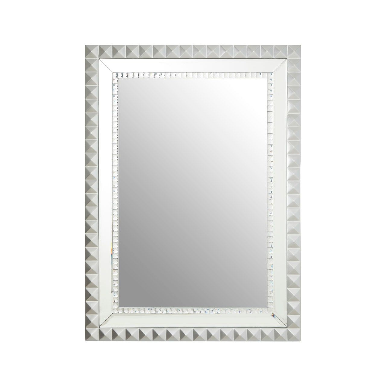Taraka Wall Bedroom Mirror In Silver Frame