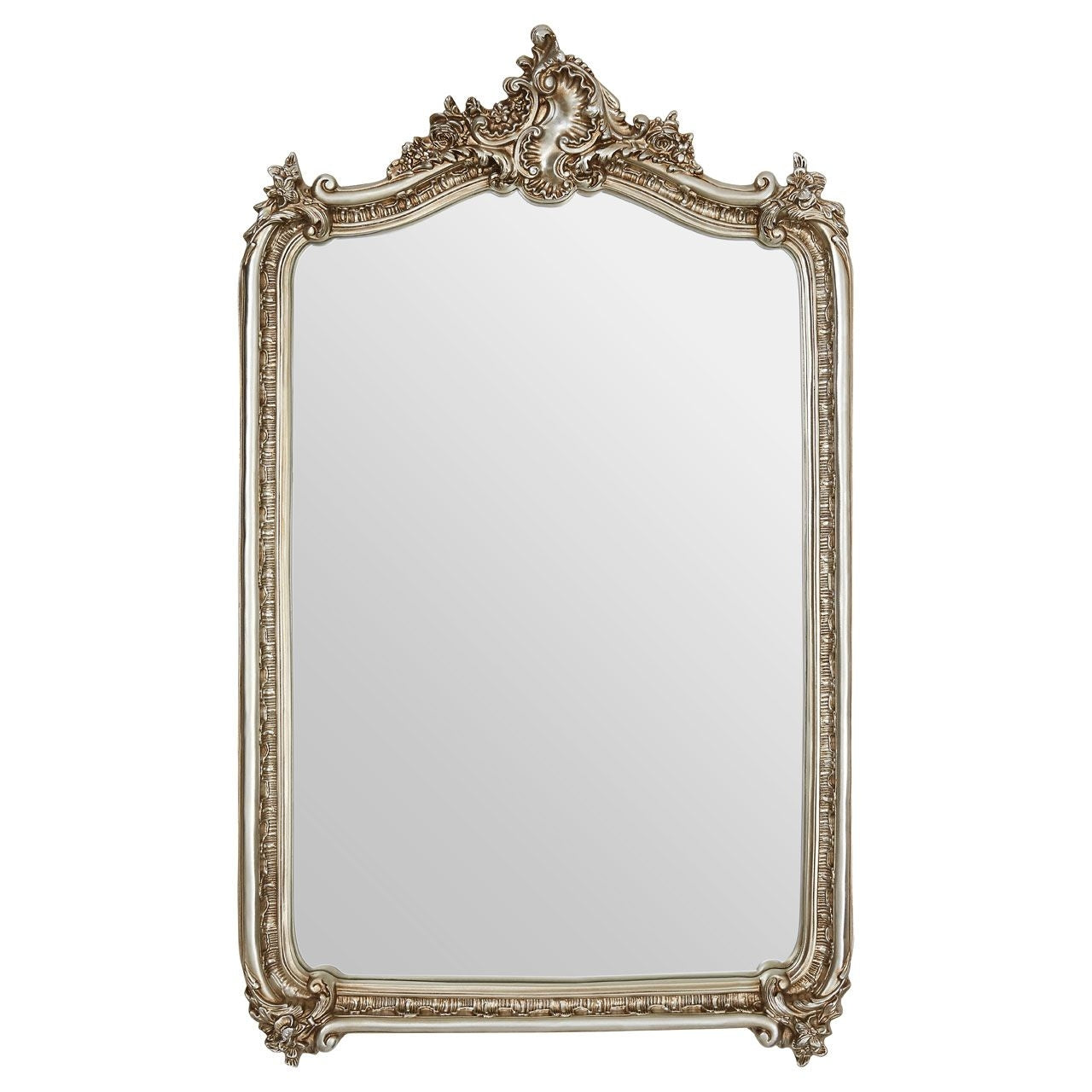 Ornate Wall Bedroom Mirror In Antique Gold