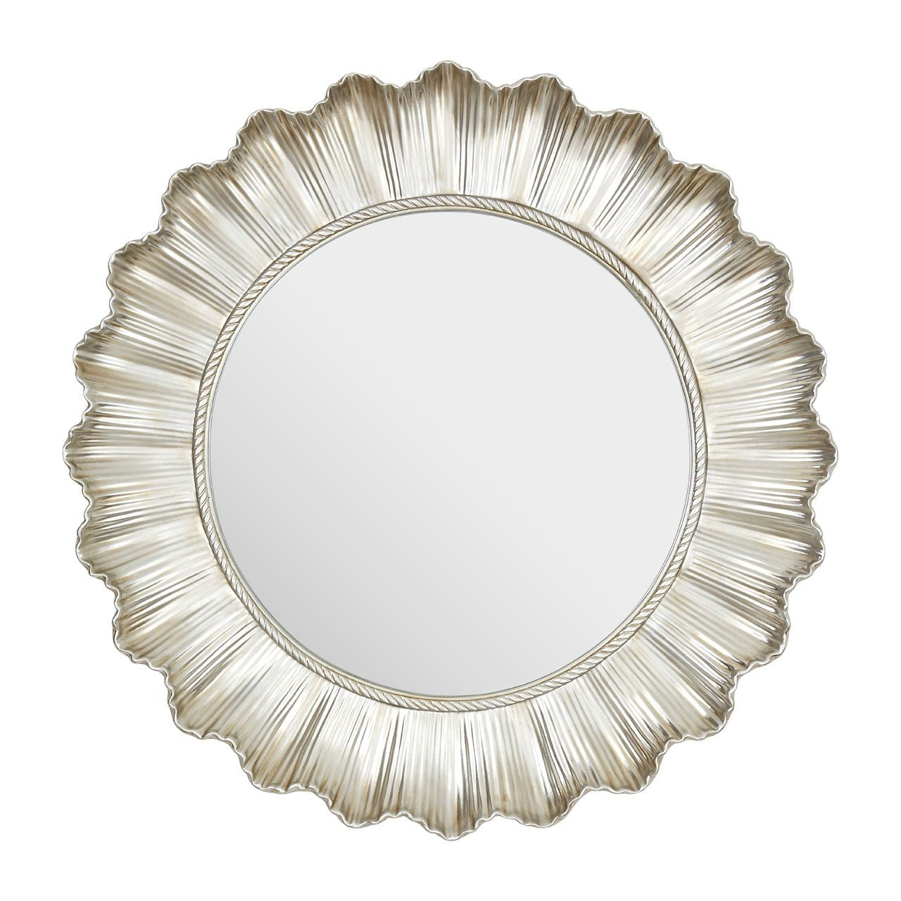 Chiyoka Scallop Wall Bedroom Mirror In Champagne