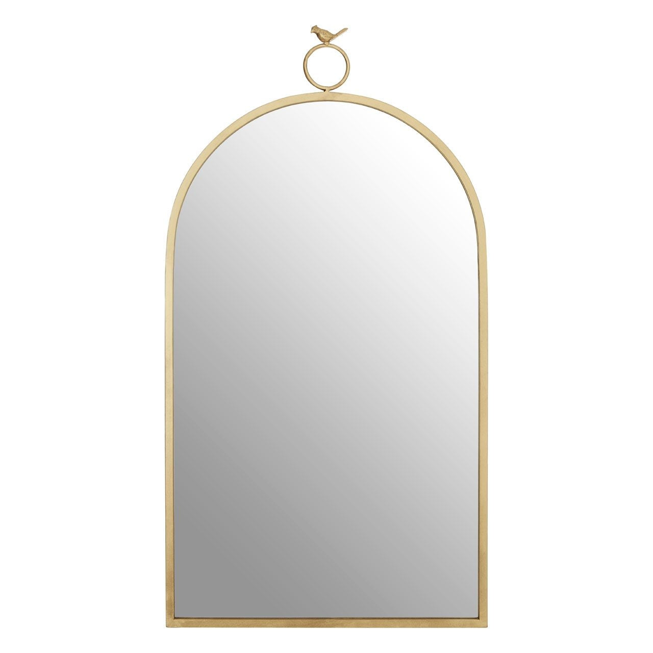 Farran Bird Top Wall Bedroom Mirror In Champagne