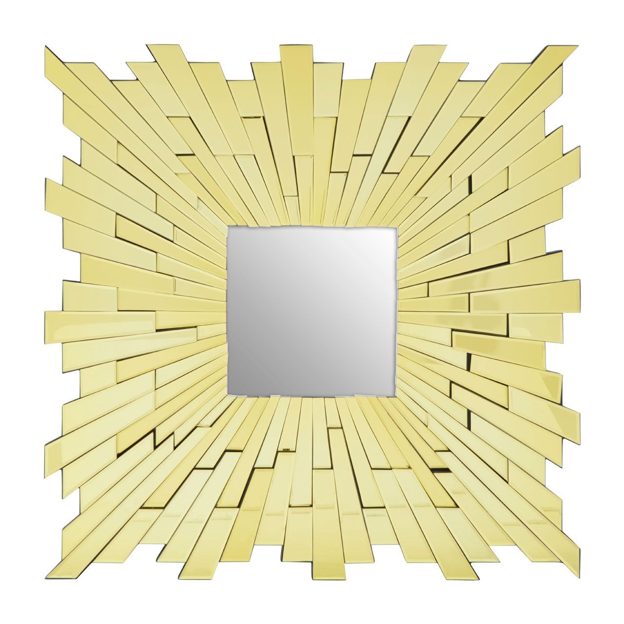 Dia Glitzy Large Square Contemporary Wall Bedroom Mirror In Gold