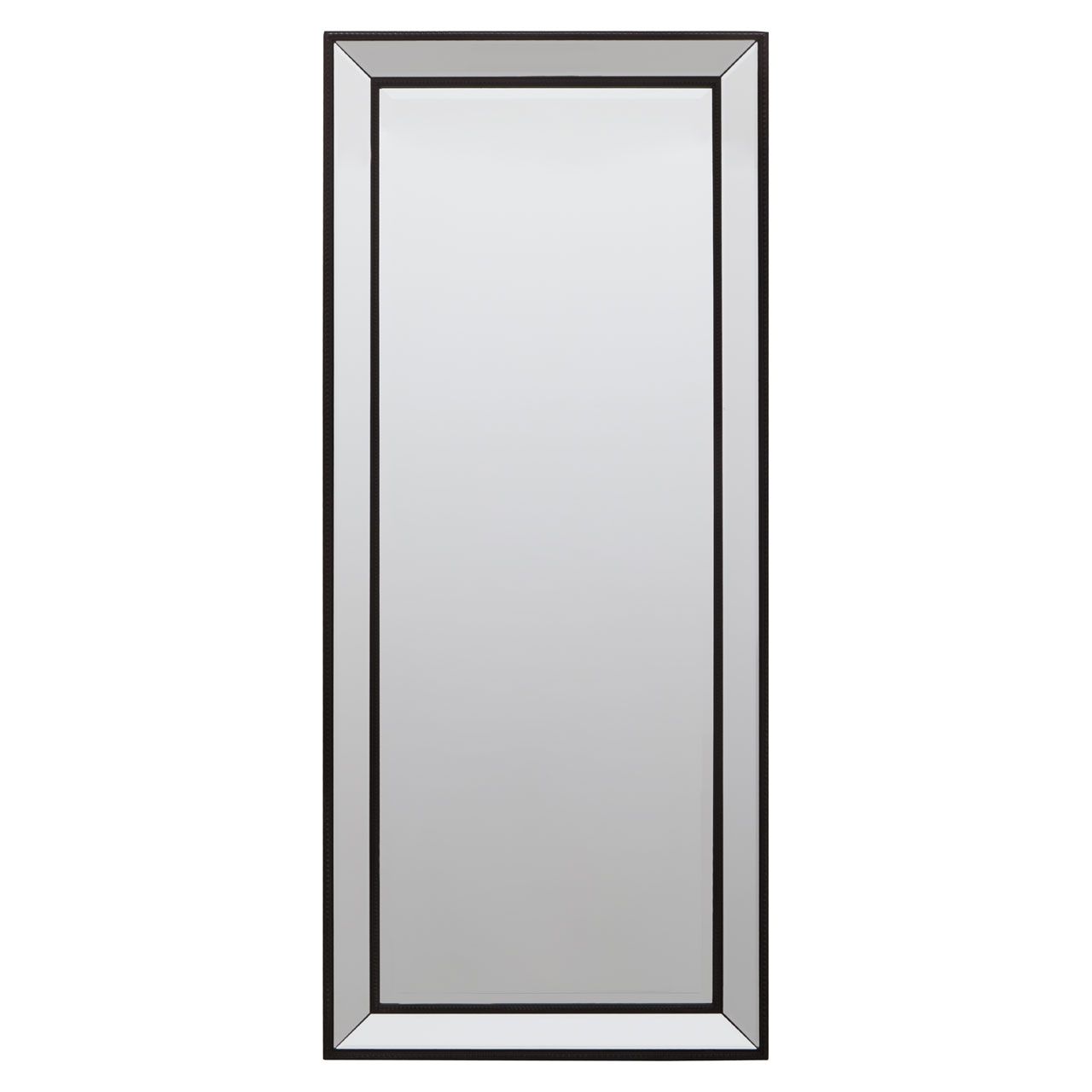 Holmes Rectangular Wall Mirror In Matte Black Frame