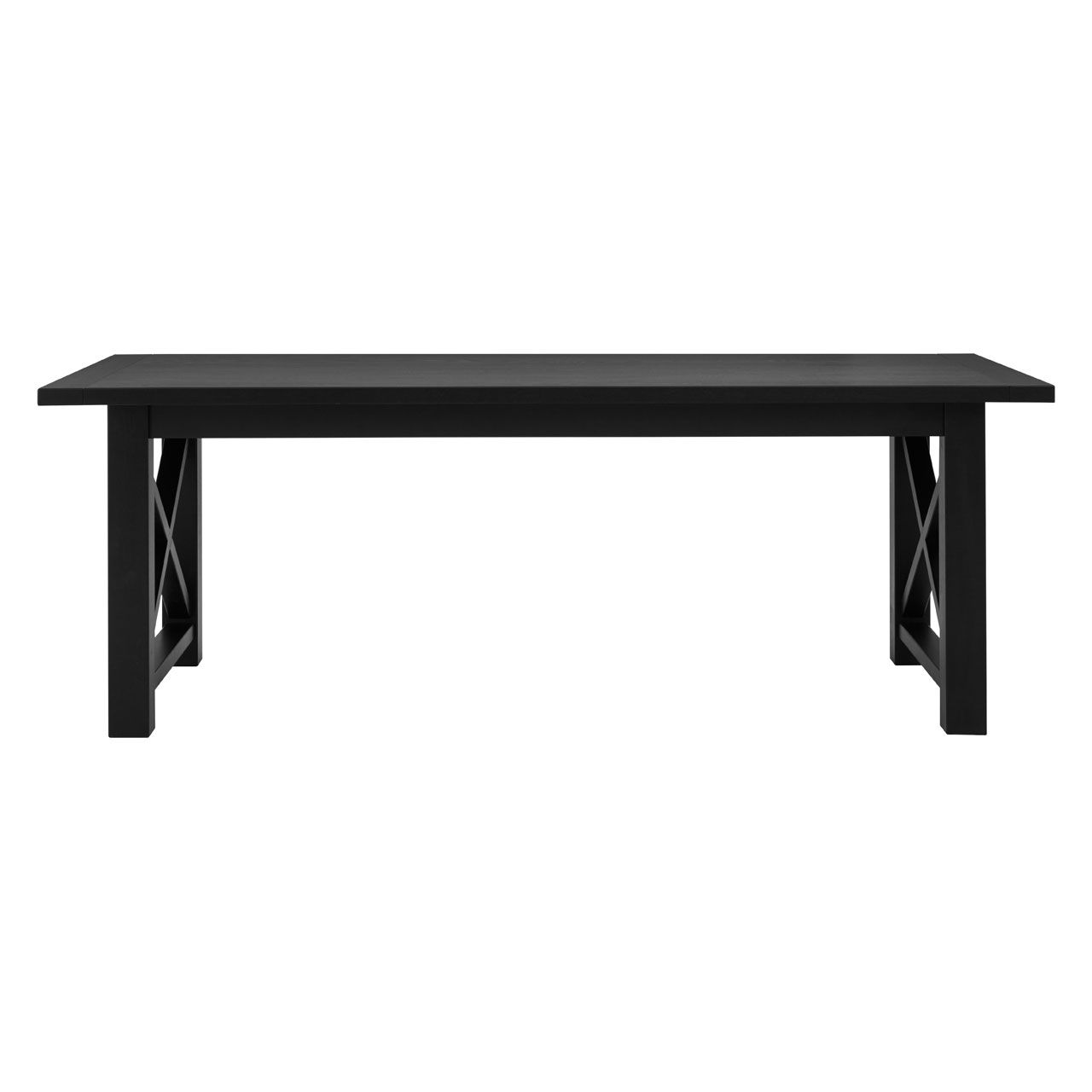Lyon Rectangular Wooden Dining Table In Black