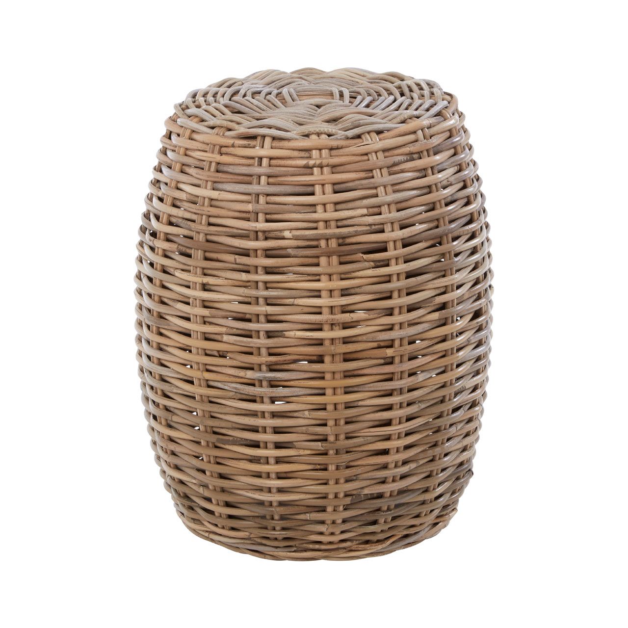 Maka Wooden Rattan Stool In Natural