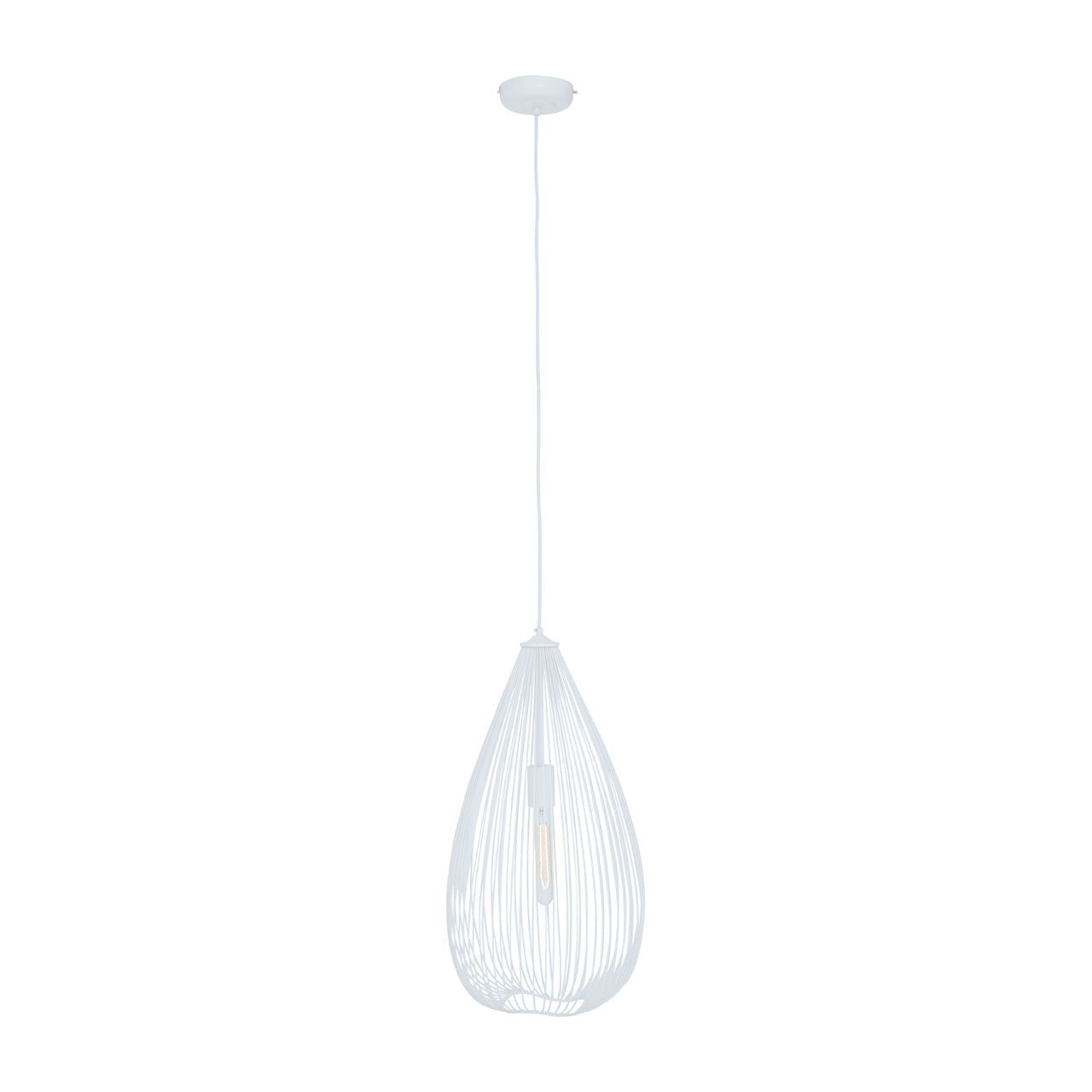 Lavis Contemporary Teardrop Shape Ceiling Pendant Light In White