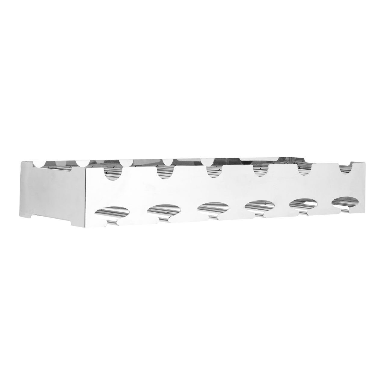 Novo Wide Stainless Steel 6 Bottles Wine Rack In Silver