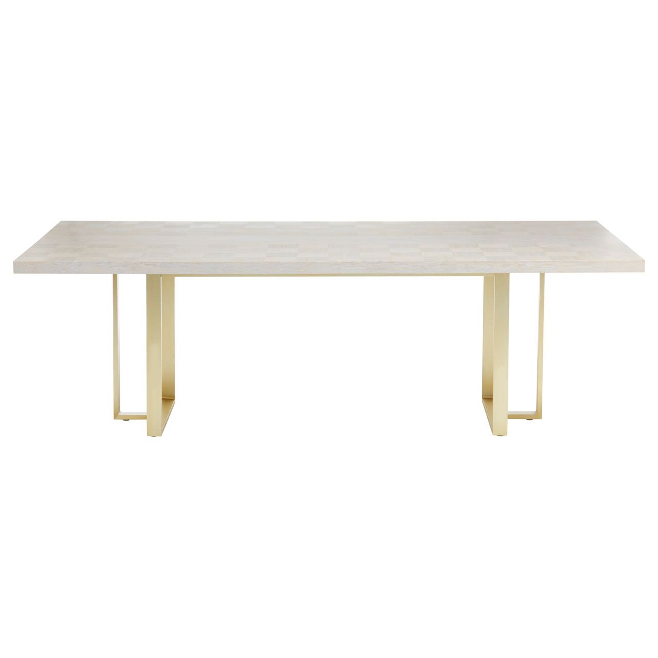 Villi Wooden Dining Table In Light Oak With Gold Metal Legs
