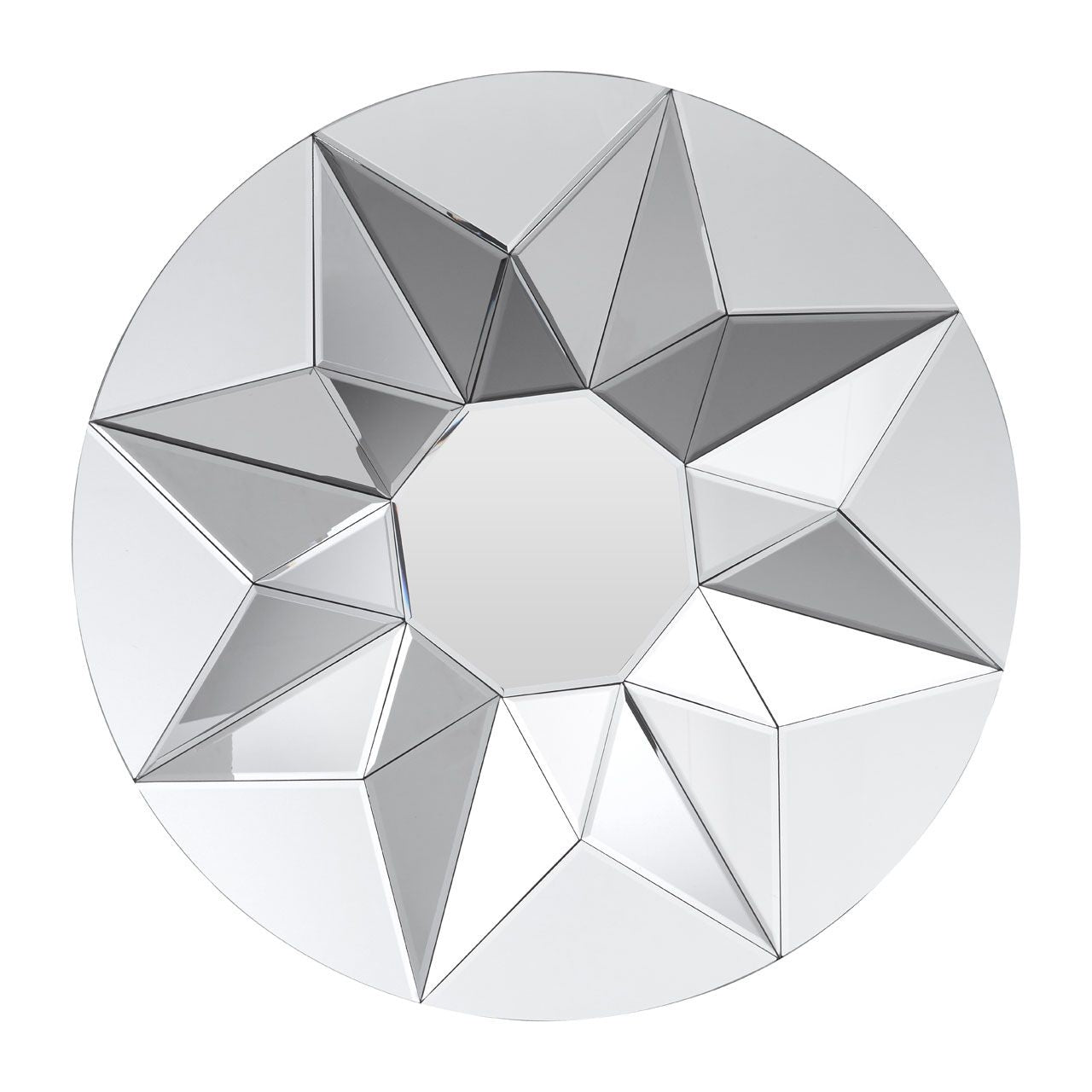 Wanda Round Wall Bedroom Mirror In Silver Frame