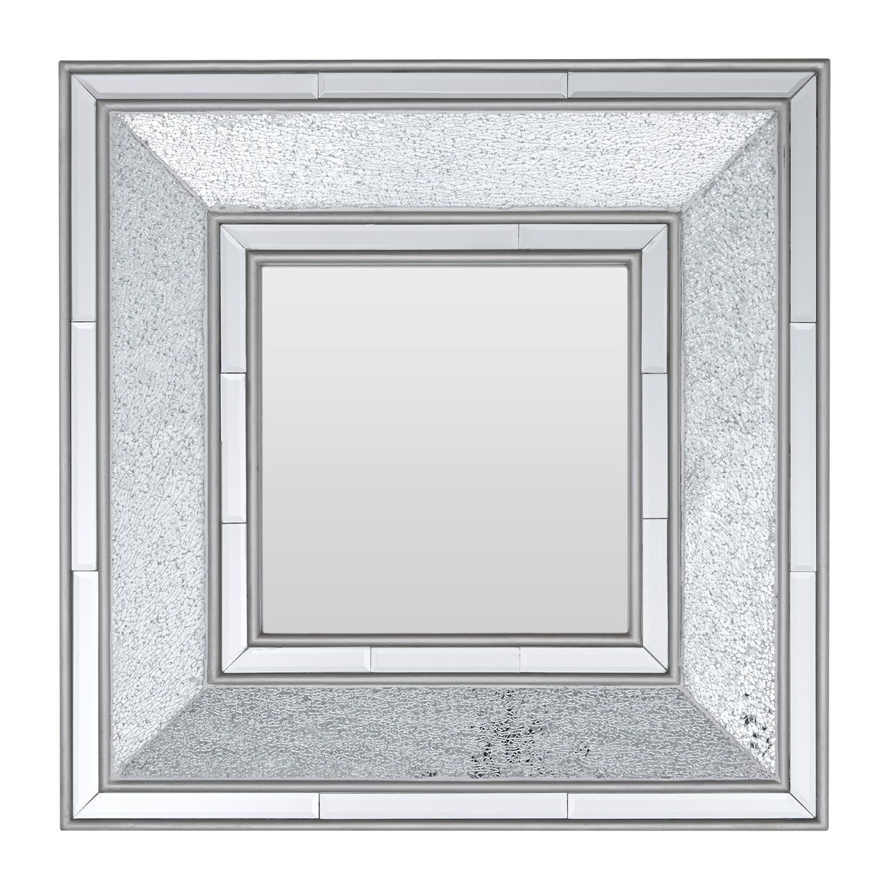 Wilma Wall Bedroom Mirror In Antique Silver Frame