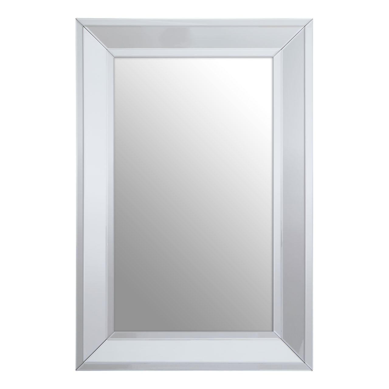 Jensen Rectangular Wall Mirror In Silver Frame