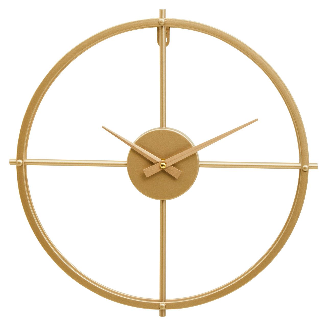 Kent Round Wall Clock In Gold Metal Frame