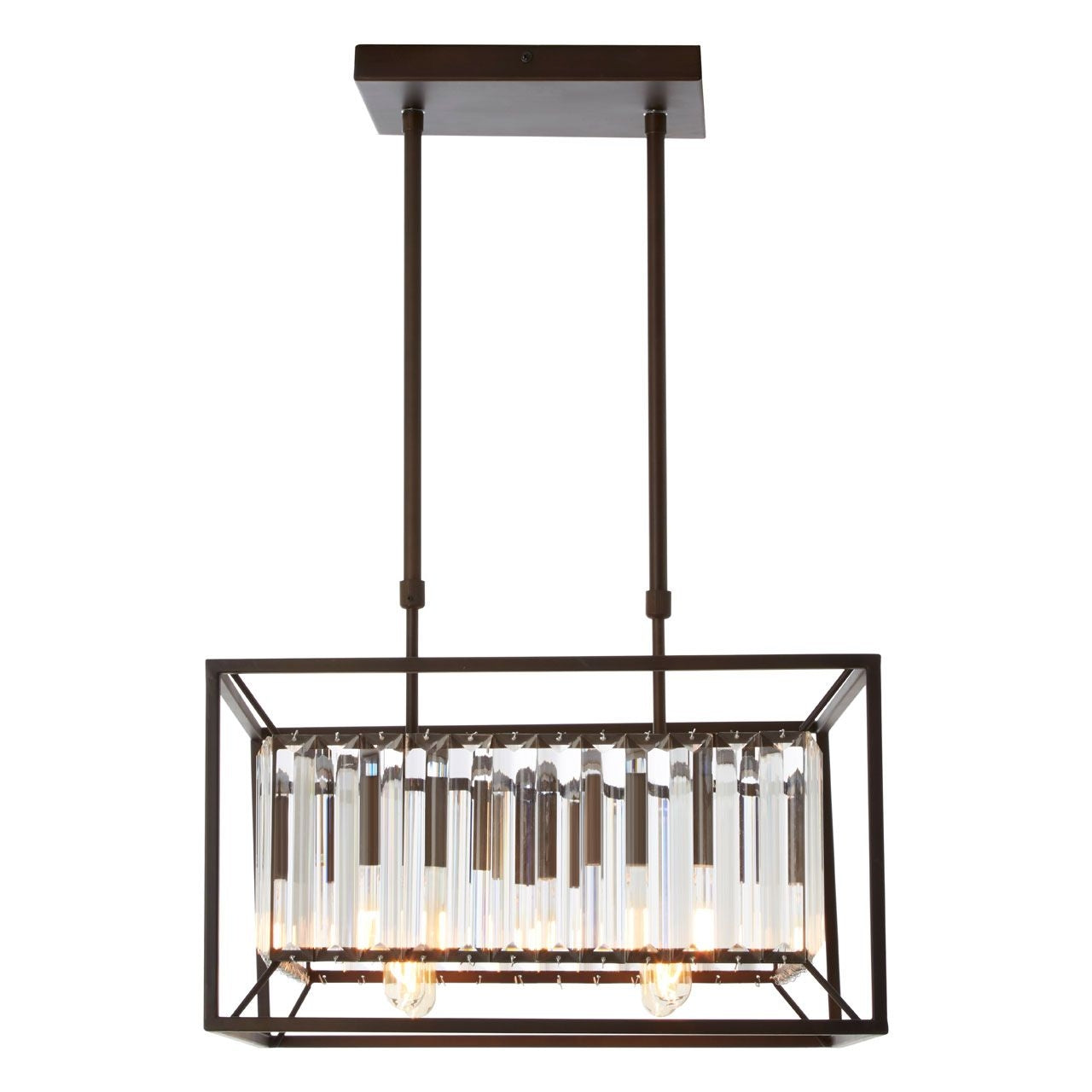 Akiko 4 Glass Shades Ceiling Pendant Light In Matt Black