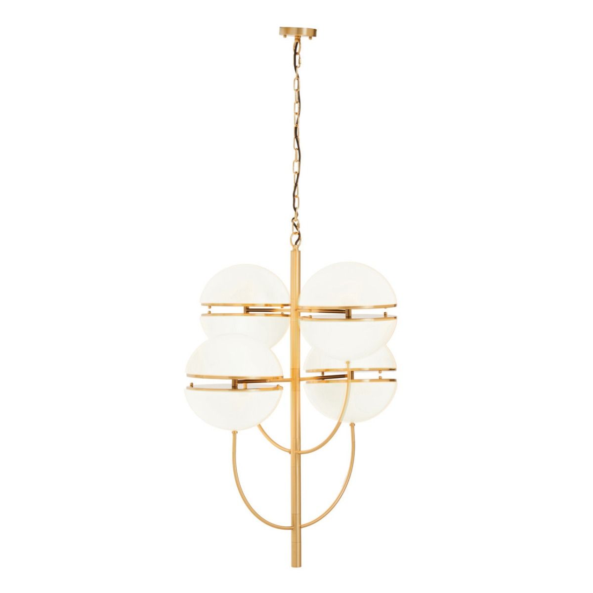 Abira Four Ball Ceiling Pendant Light In Brass