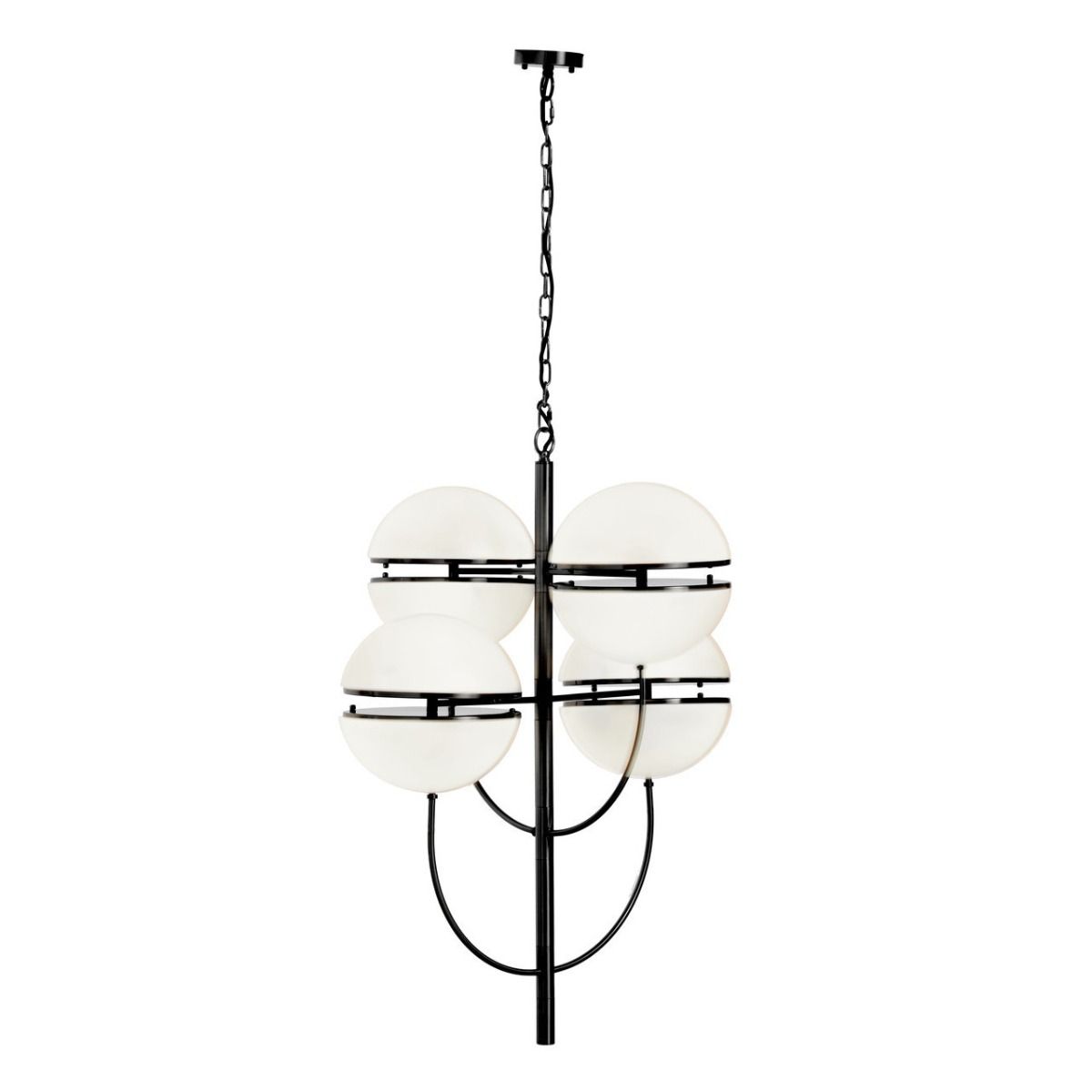 Abira Four Ball Ceiling Pendant Light In Black