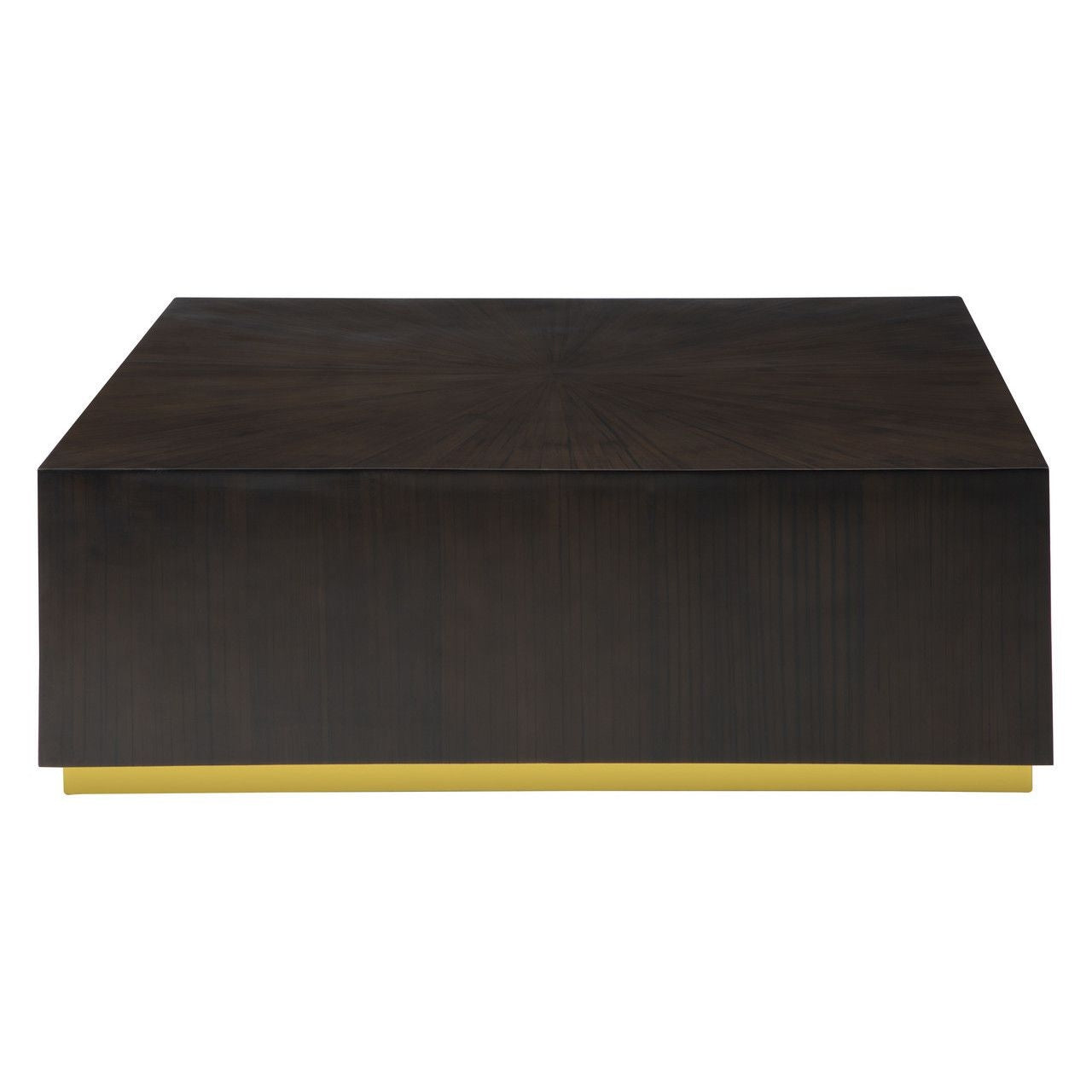 Gabelle Square Wooden Coffee Table In Dark Brown
